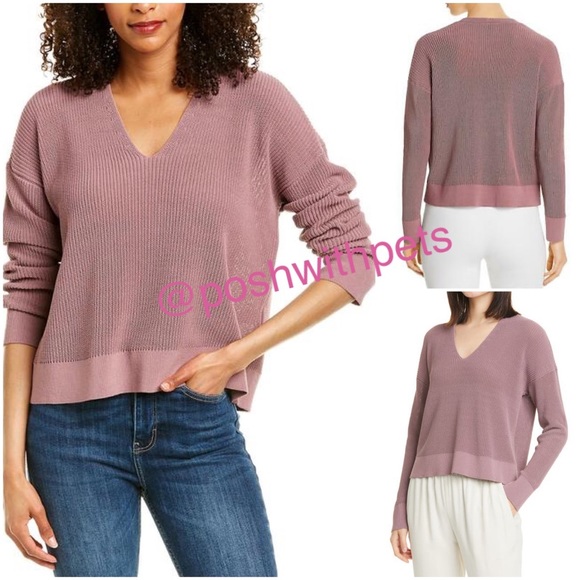 Eileen Fisher  V-Neck Sweater レディース Sweaters Wren EILEEN FISHER Organic Linen & Cotton Slub V-Neck Sweater